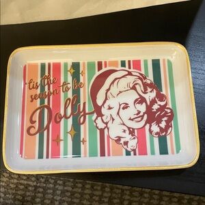 🆕Dolly Parton✨ "Tis The Season To Be Dolly" ✨Plastic Trinket Tray ✨7.9"x5.5"